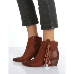 MATISSE "Shields" Leather Fringe Western Bootie Boho Festival Country Size 8.5M